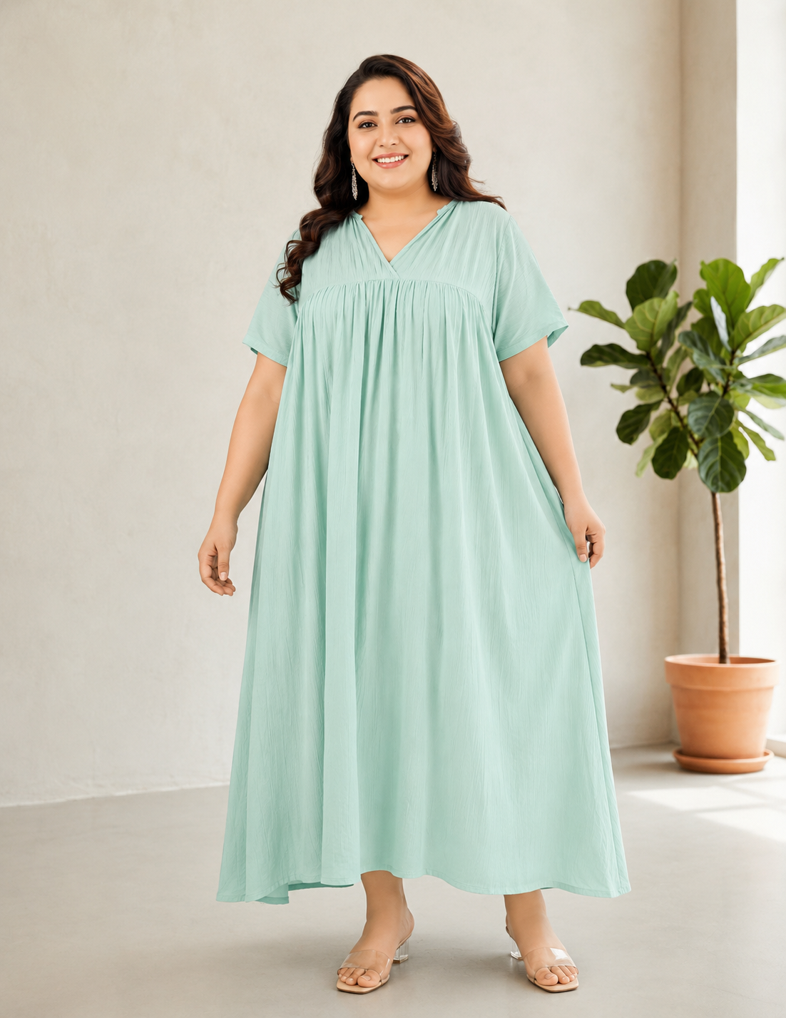 Plus Size Green Dress