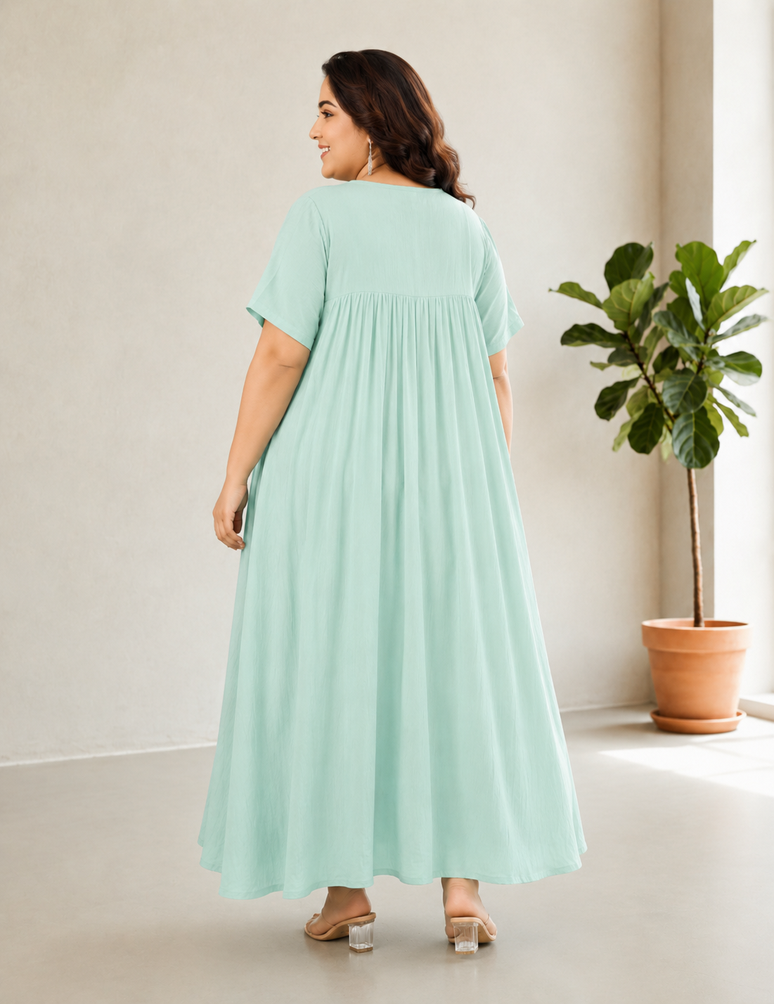 Plus Size Green Dress