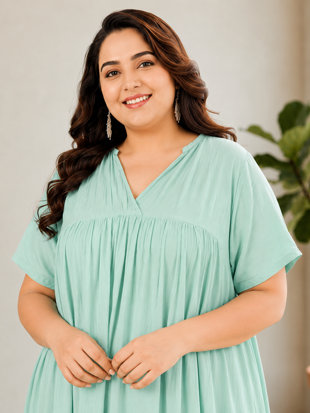 Plus Size Green Dress