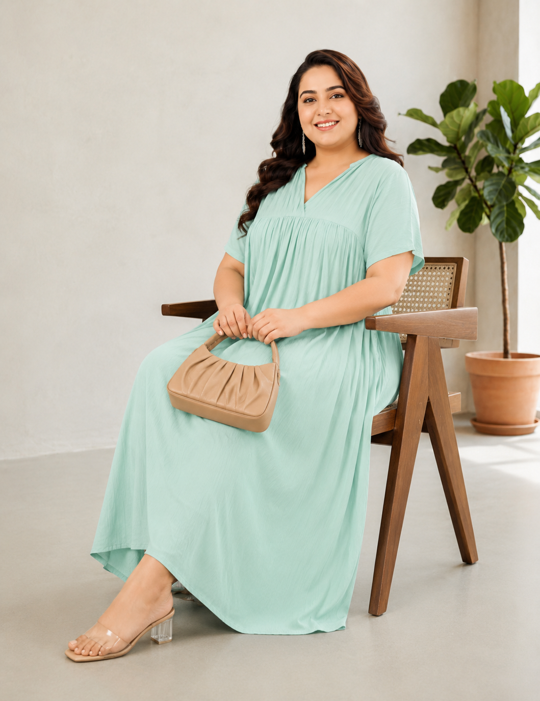 Plus Size Green Dress