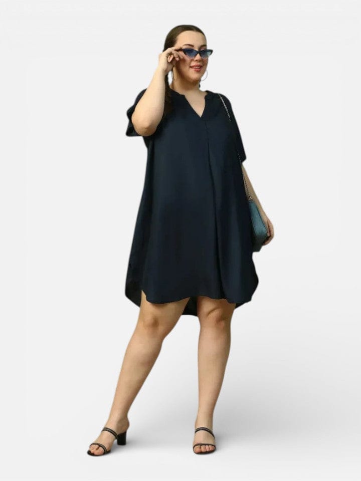 Plus Size Navy Blue Dress