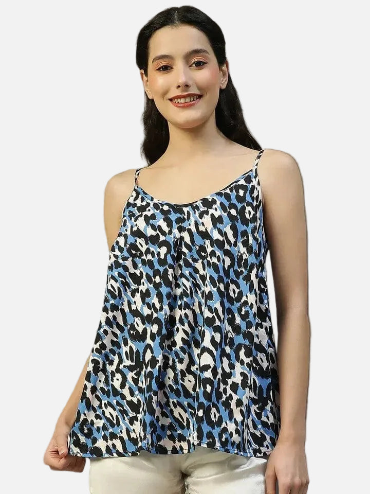 Multicolor Animal Print Nightwear Top
