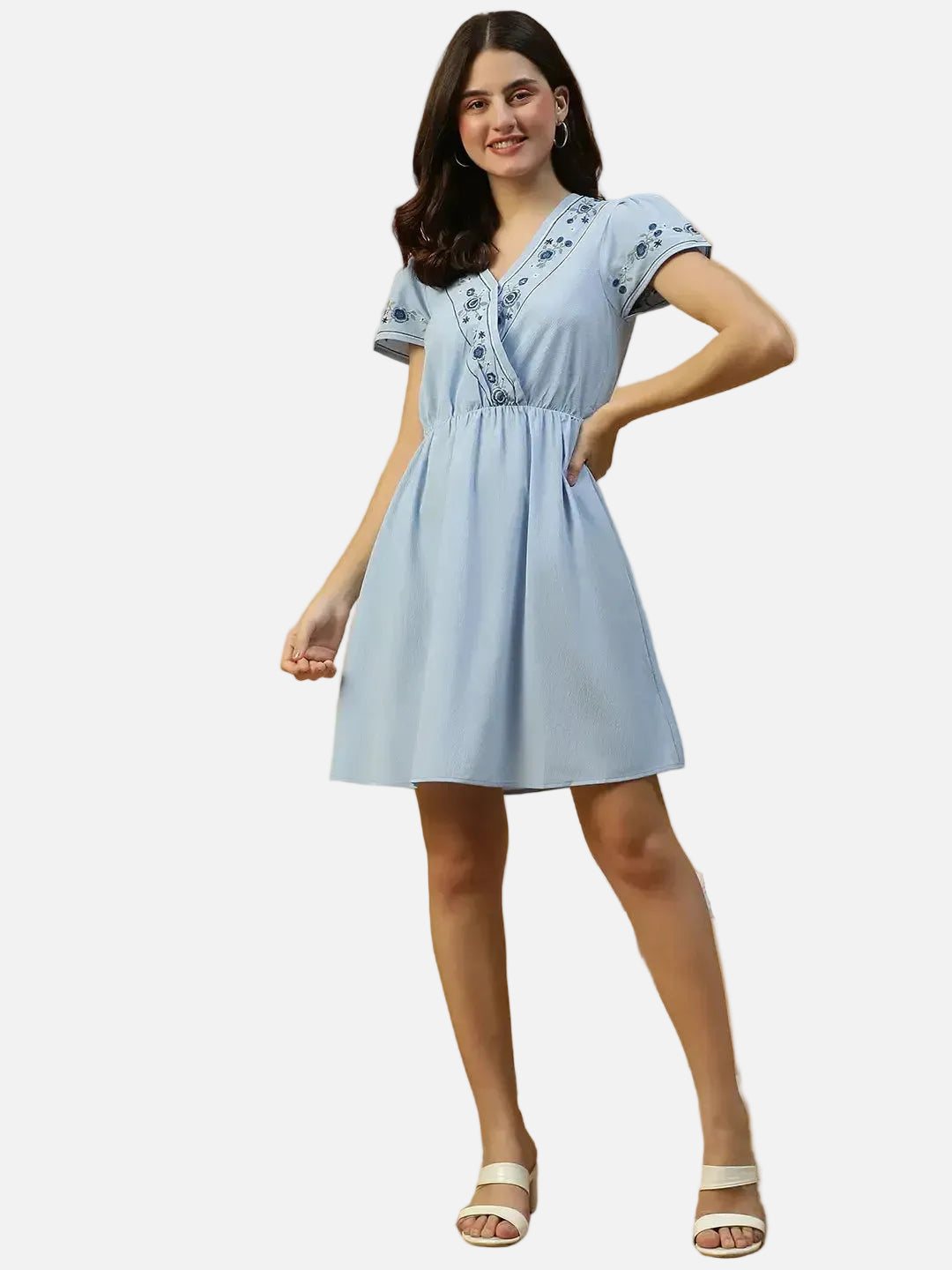 Women Sky Blue Dress
