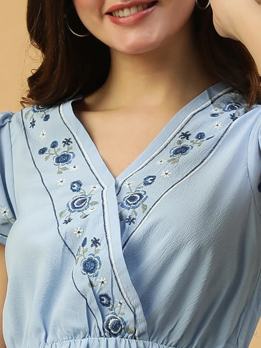 Women Sky Blue Dress