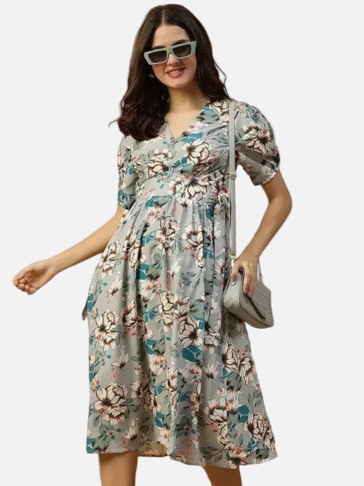 Multicolor Floral Print Dress