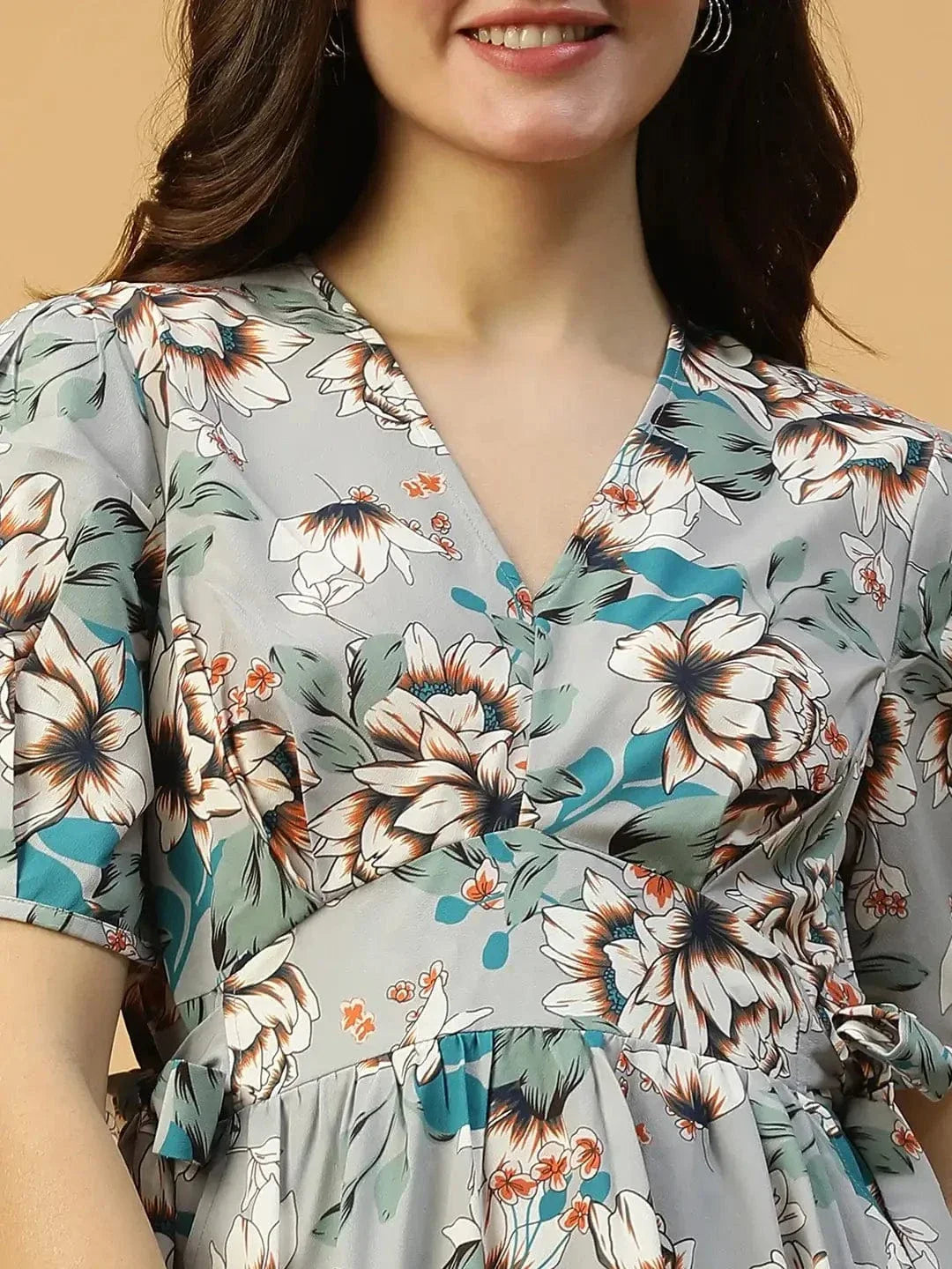Multicolor Floral Print Dress
