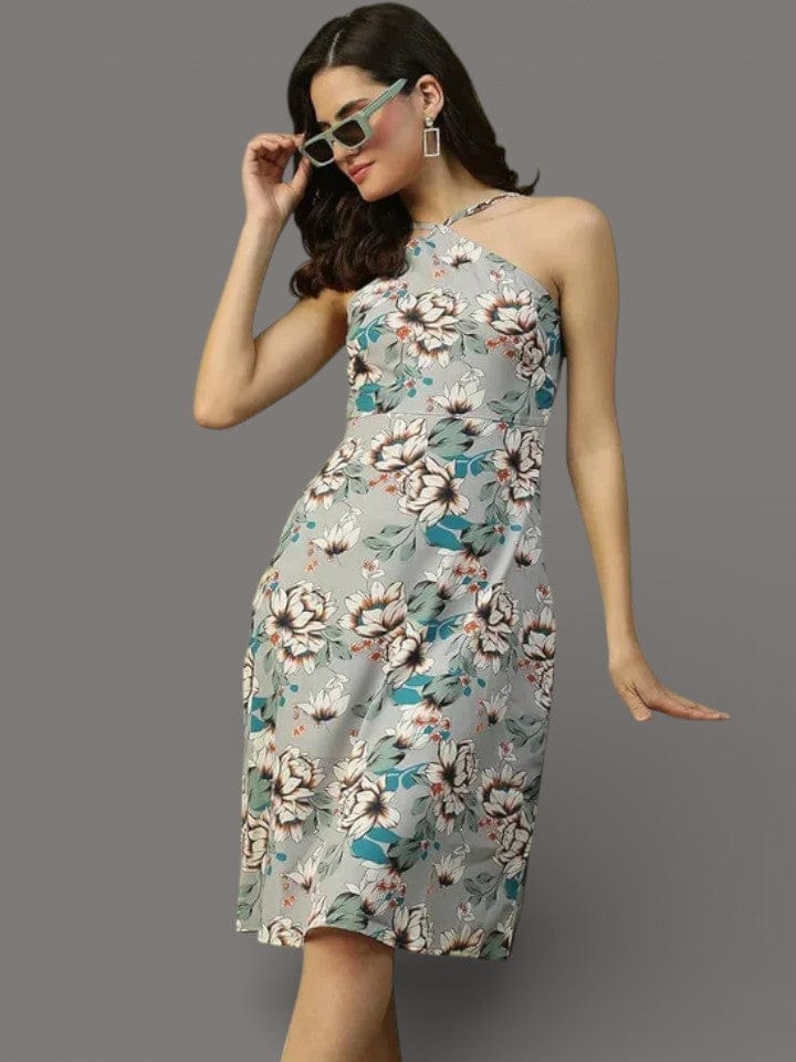 Multicolor Floral Print Dress