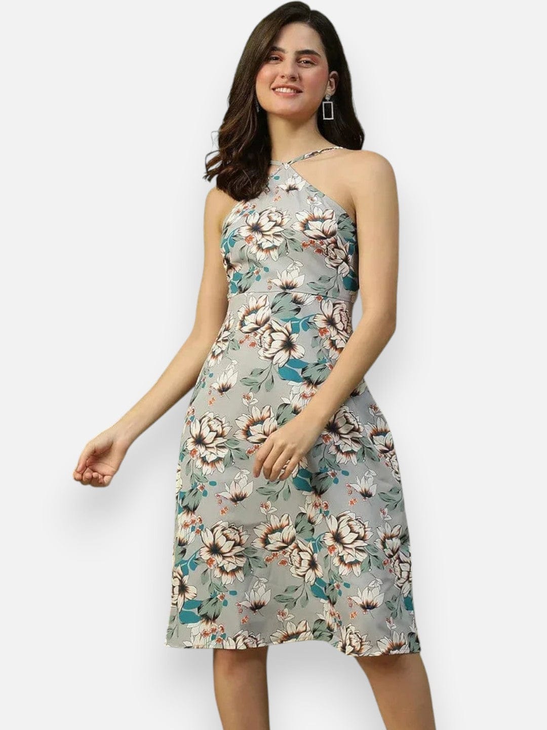 Multicolor Floral Print Dress