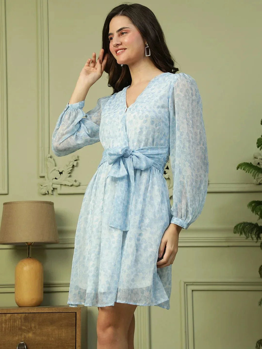 cloudy-blue-tie-up-belt-detailed-women-wrap-dress