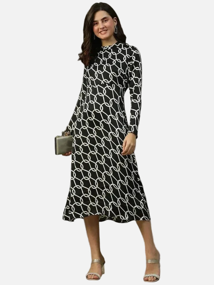 Black Printed Dress