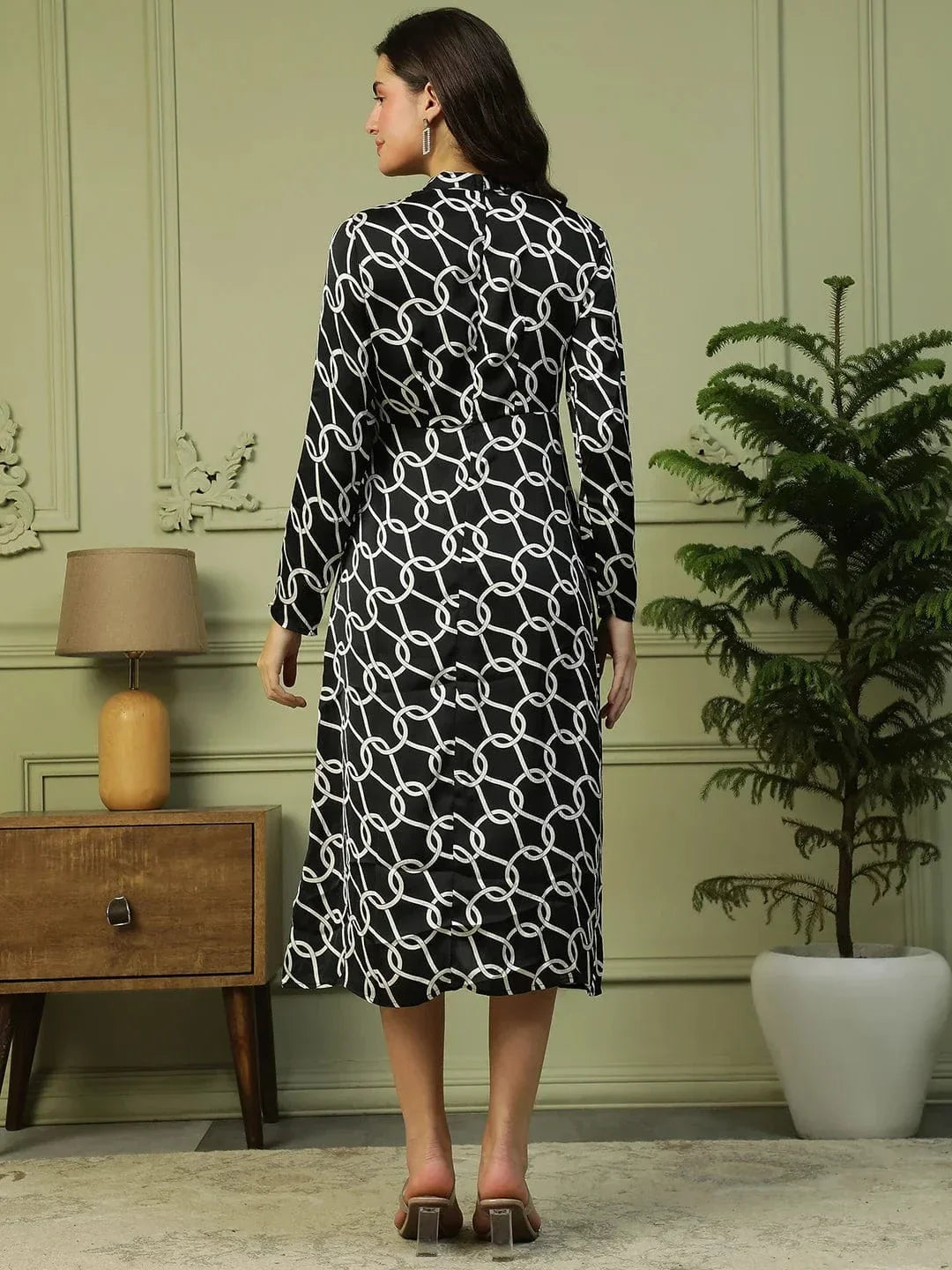 Black Printed Dress
