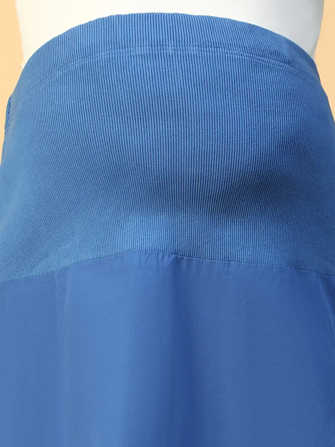 Blue Maternity Cotton Skirt