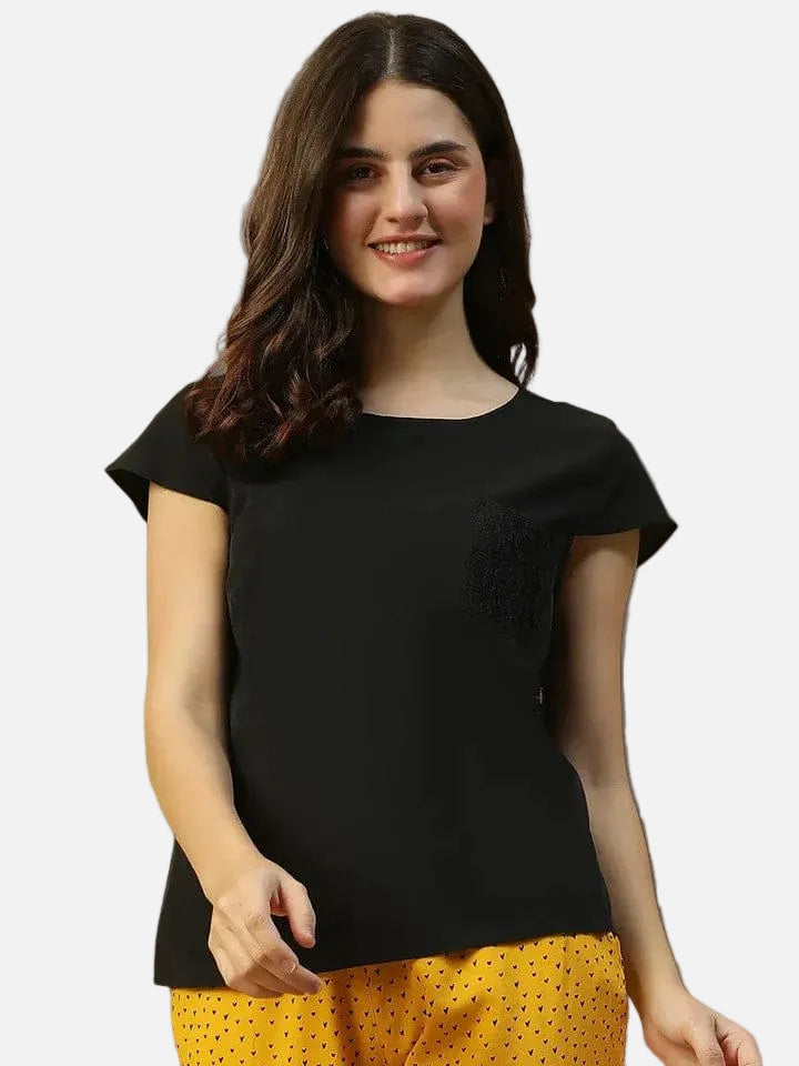 Black Nightwear Top