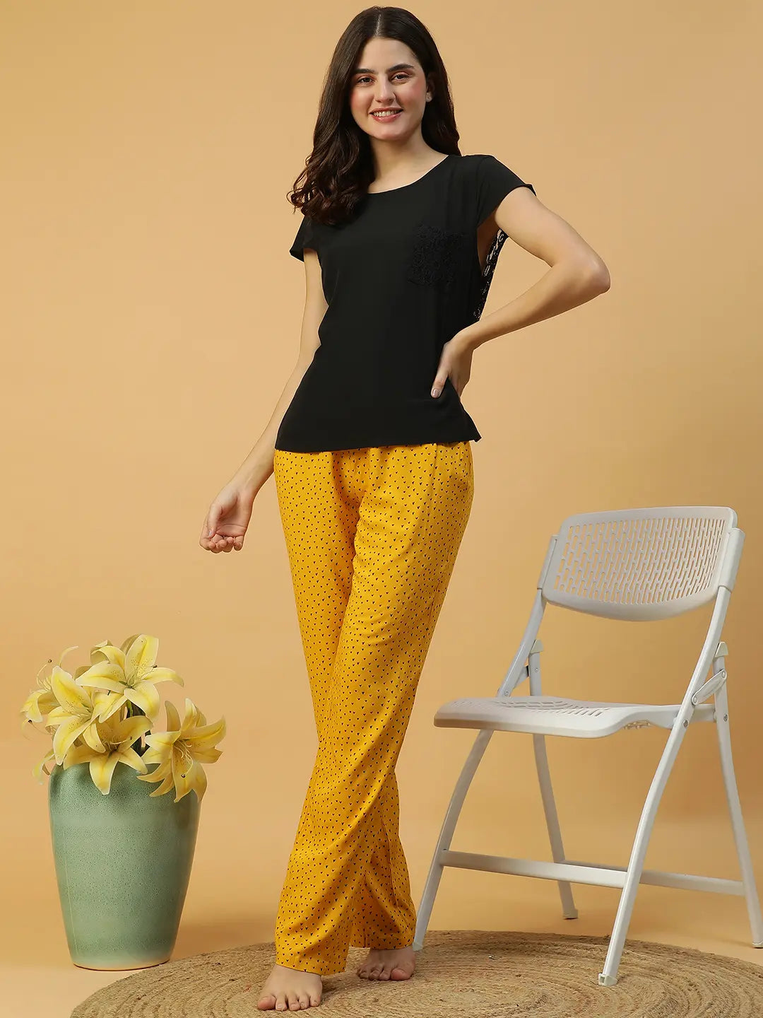 Black Nightwear Top