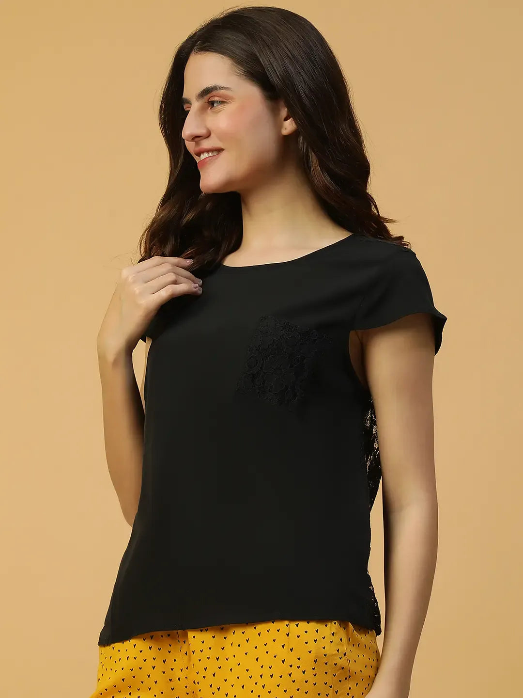 Black Nightwear Top