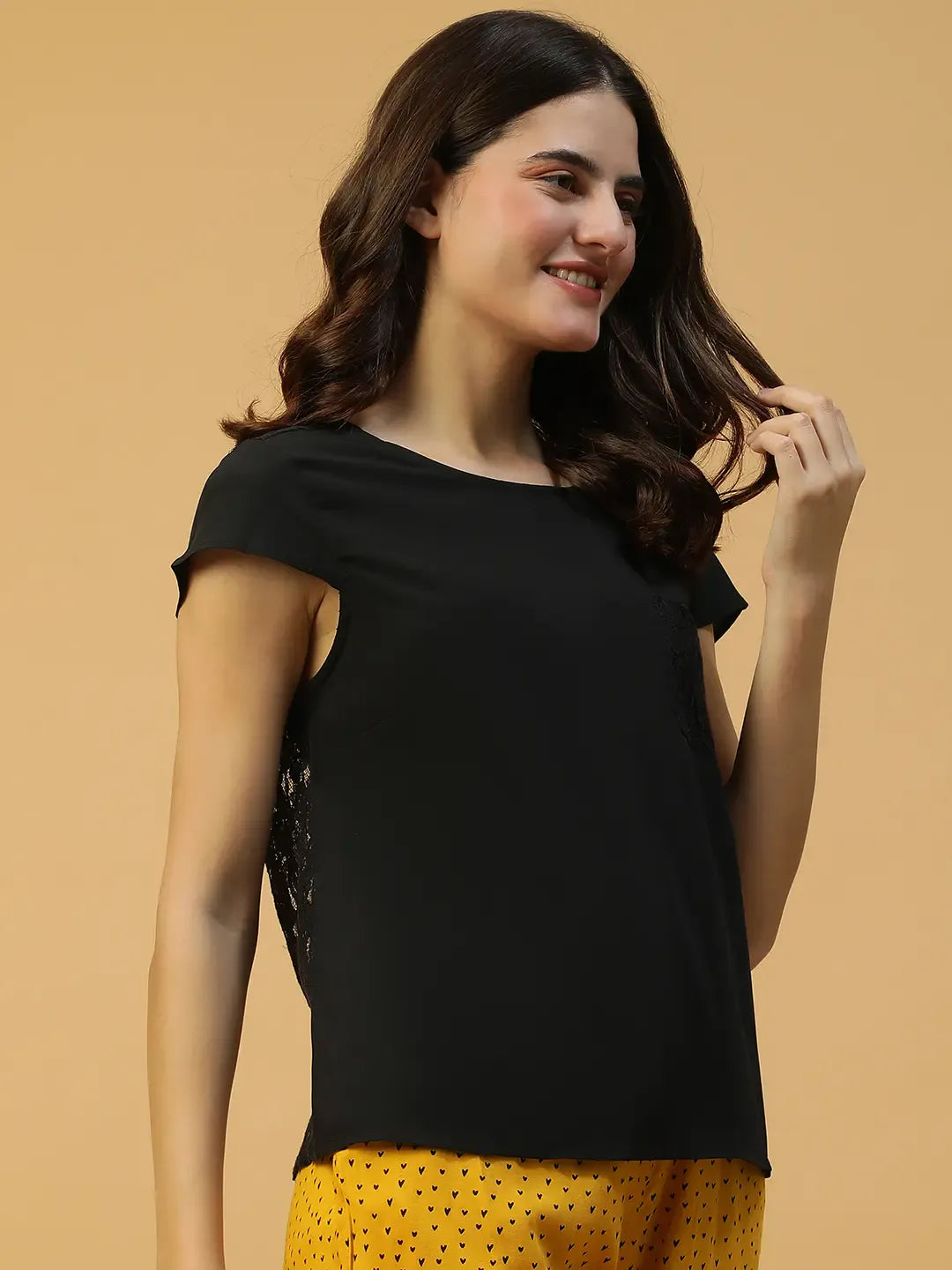 Black Nightwear Top