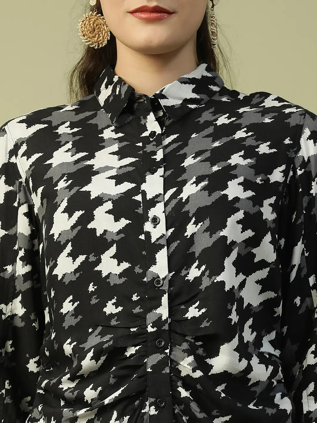 Women Black Printed Shirt