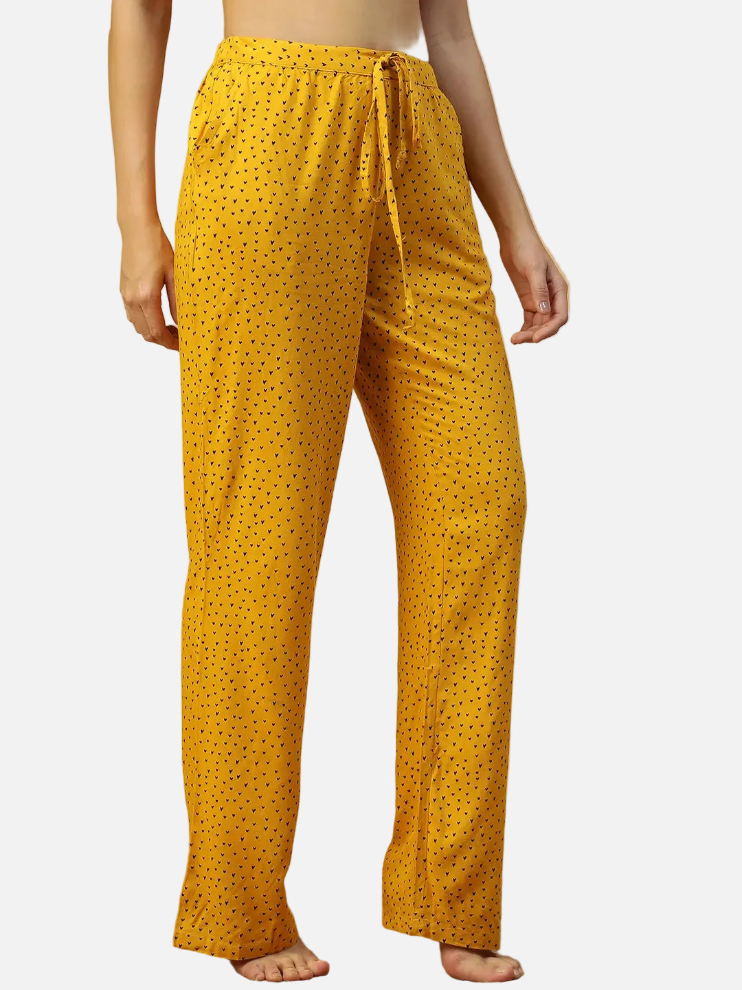 Yellow Printed Nightwear Pajama