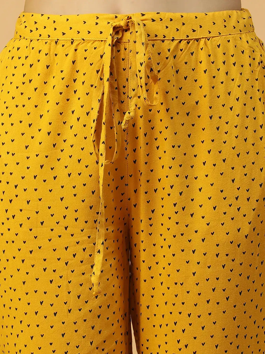 Yellow Printed Nightwear Pajama
