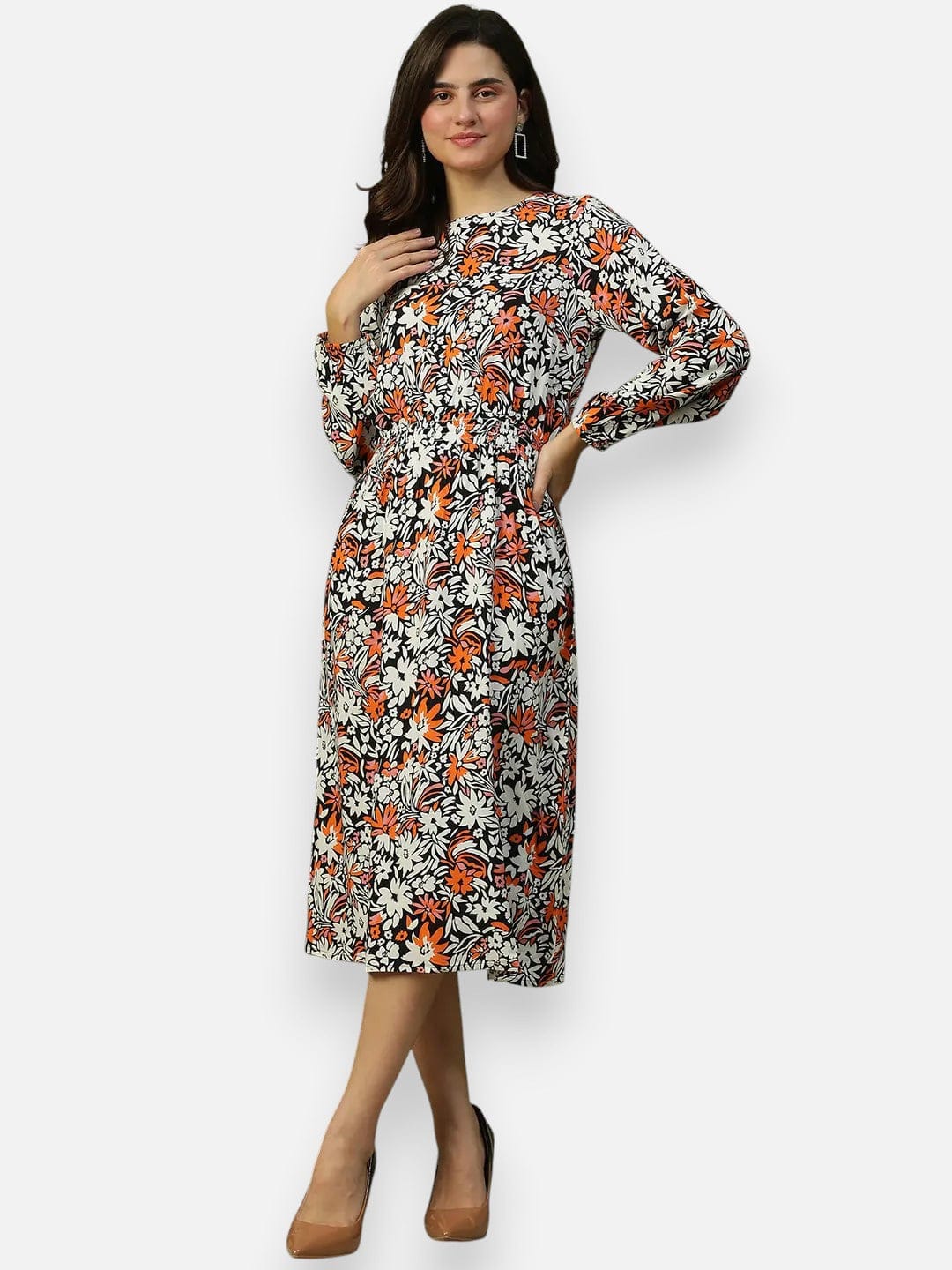 Multicolor Floral Print Dress