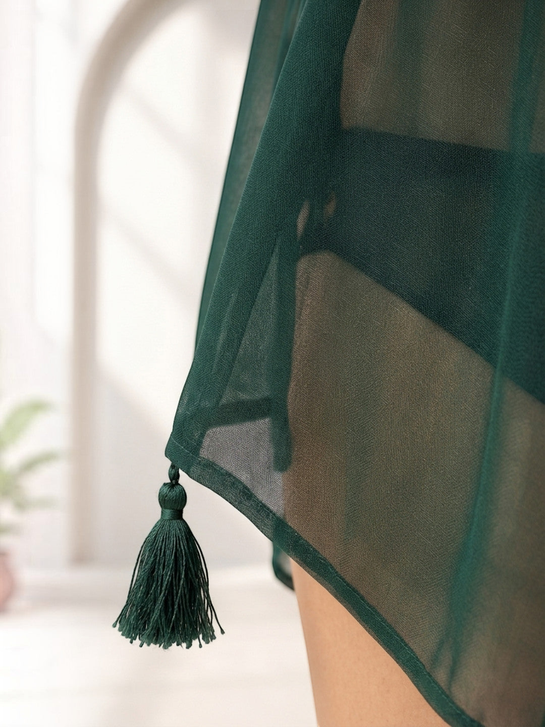 Women Green Beachwear Kaftan
