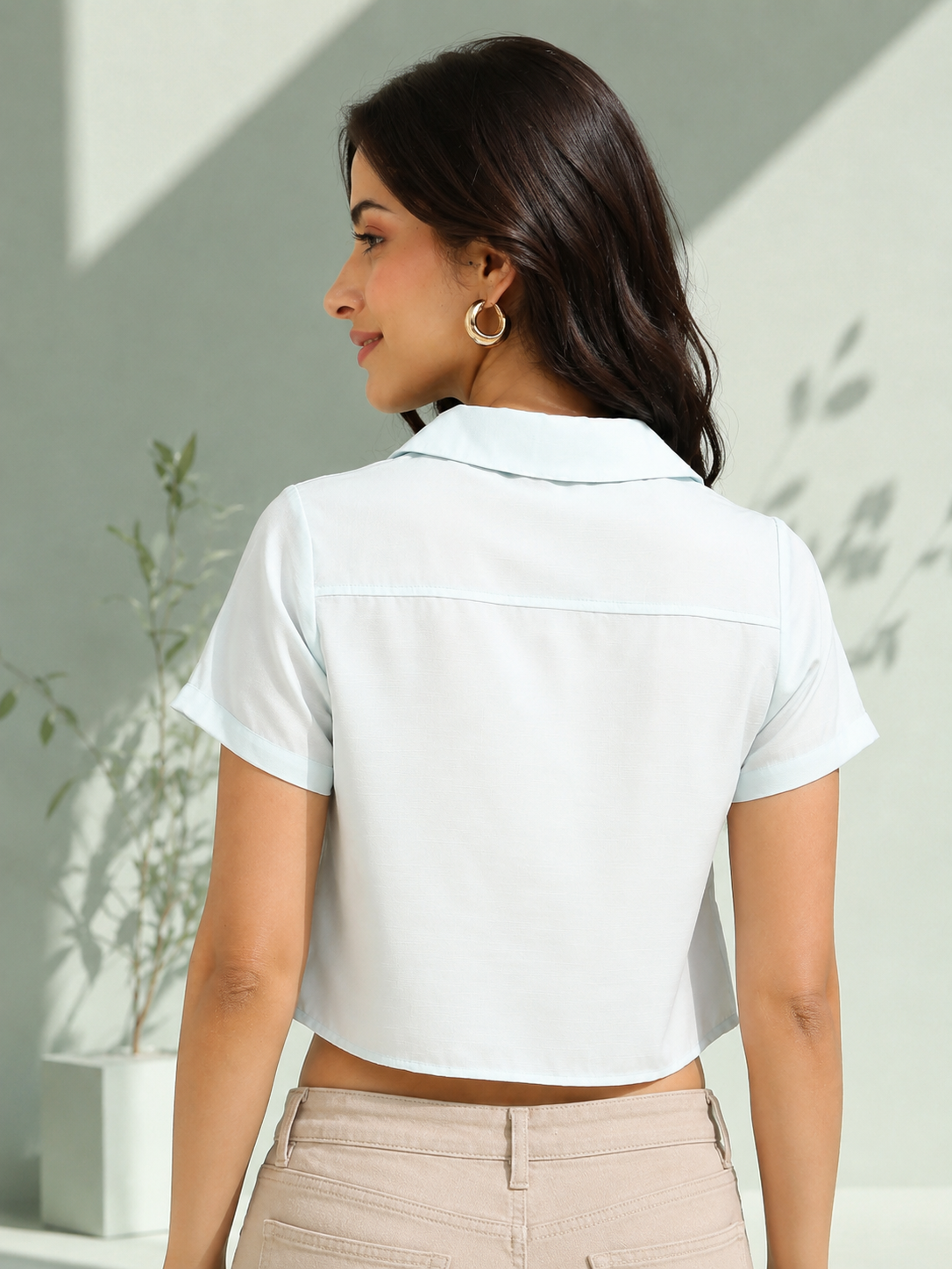 Women Blue Shirt Oxolloxo
