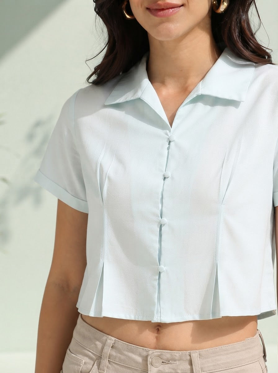 Women Blue Shirt Oxolloxo
