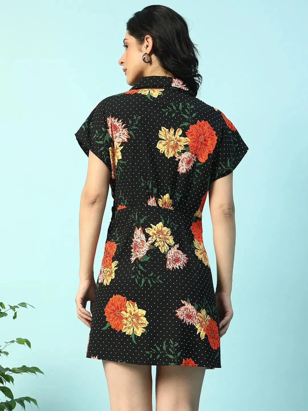 black-floral-dress-women