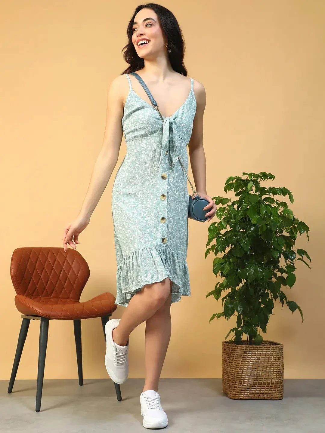 Light Green Floral Dress