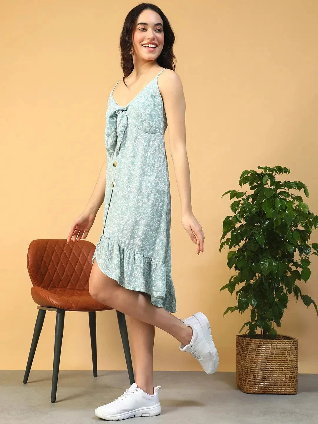 Light Green Floral Dress