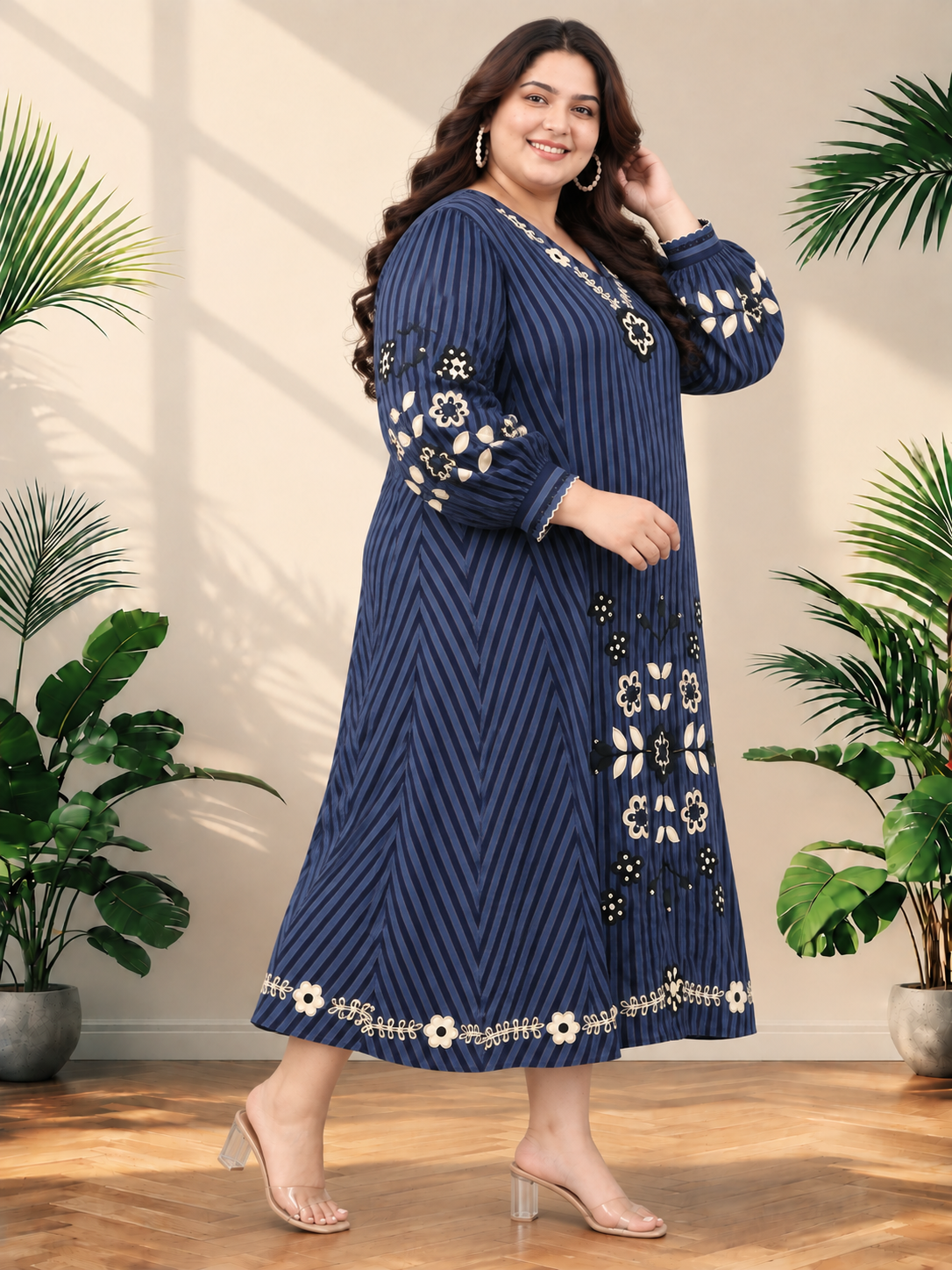 Plus Size Navy Blue Dress
