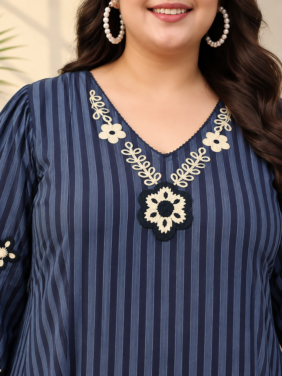Plus Size Navy Blue Dress