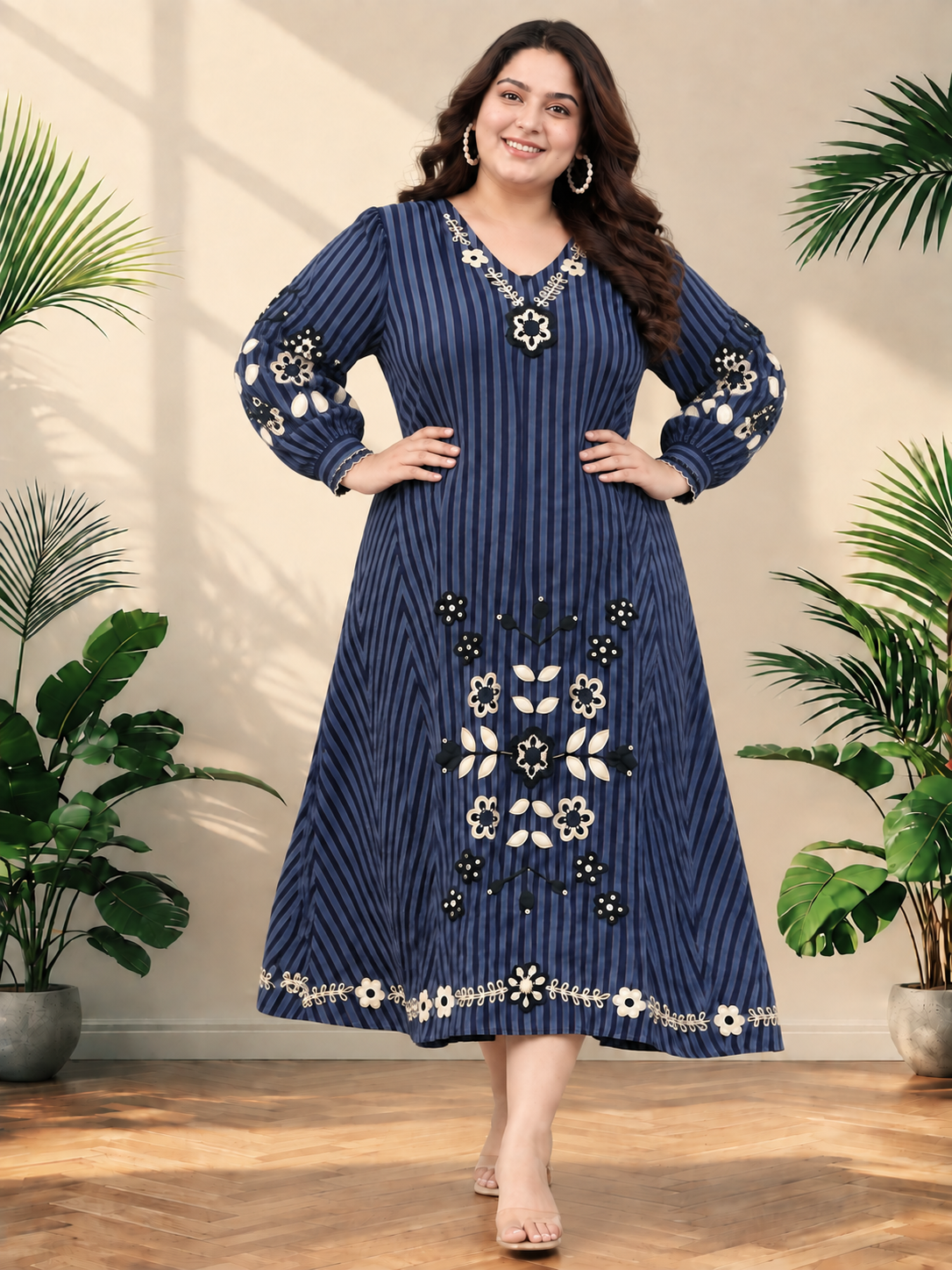 Plus Size Navy Blue Dress