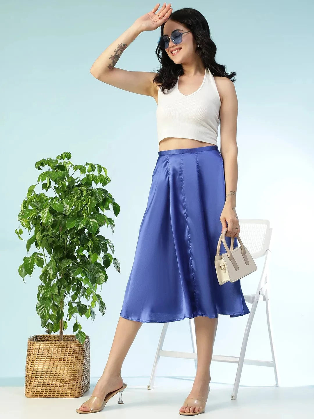 Women Blue Skirt