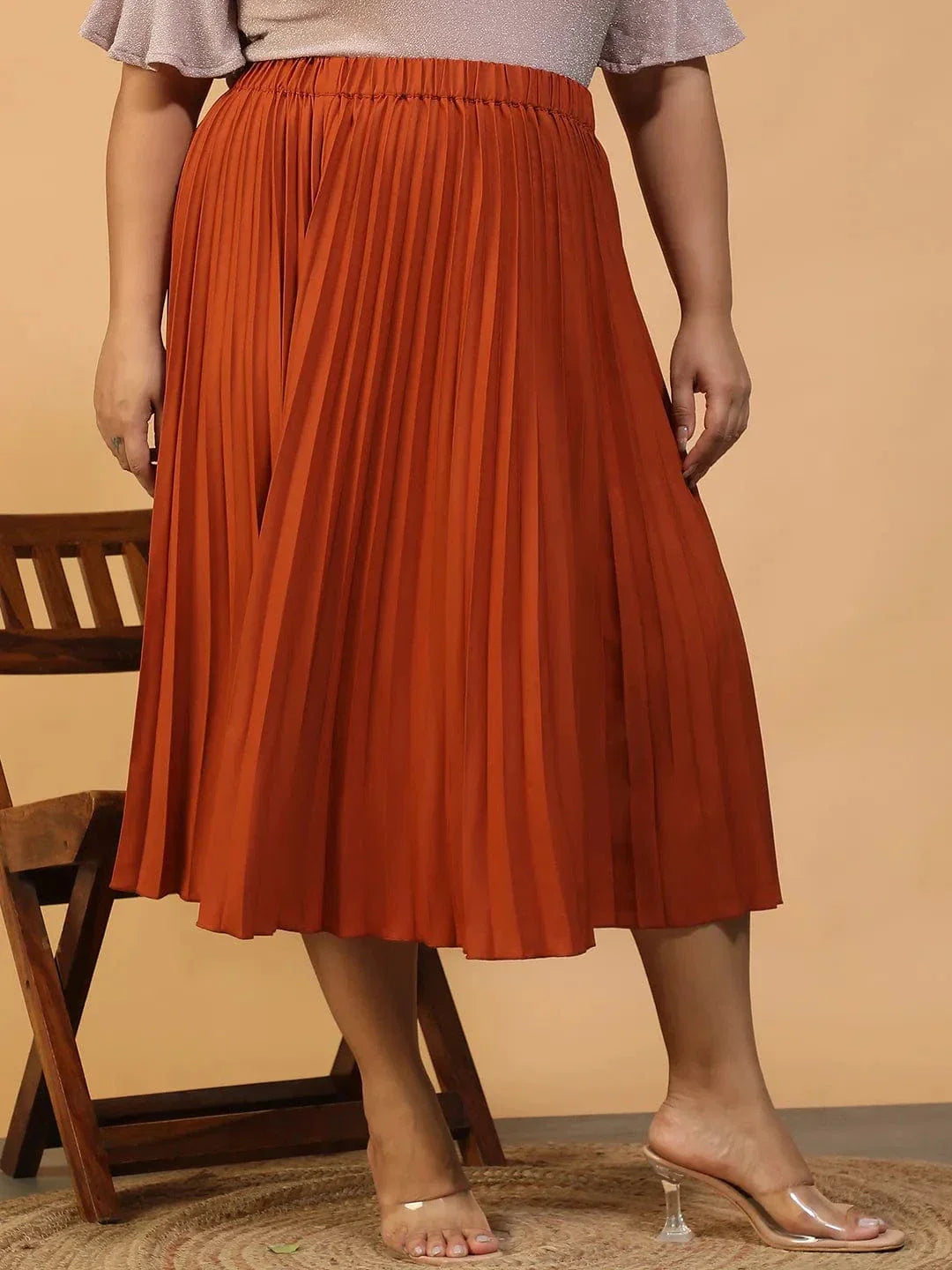 moodcore-rust-elasticated-pleated-plus-size-women-skirt