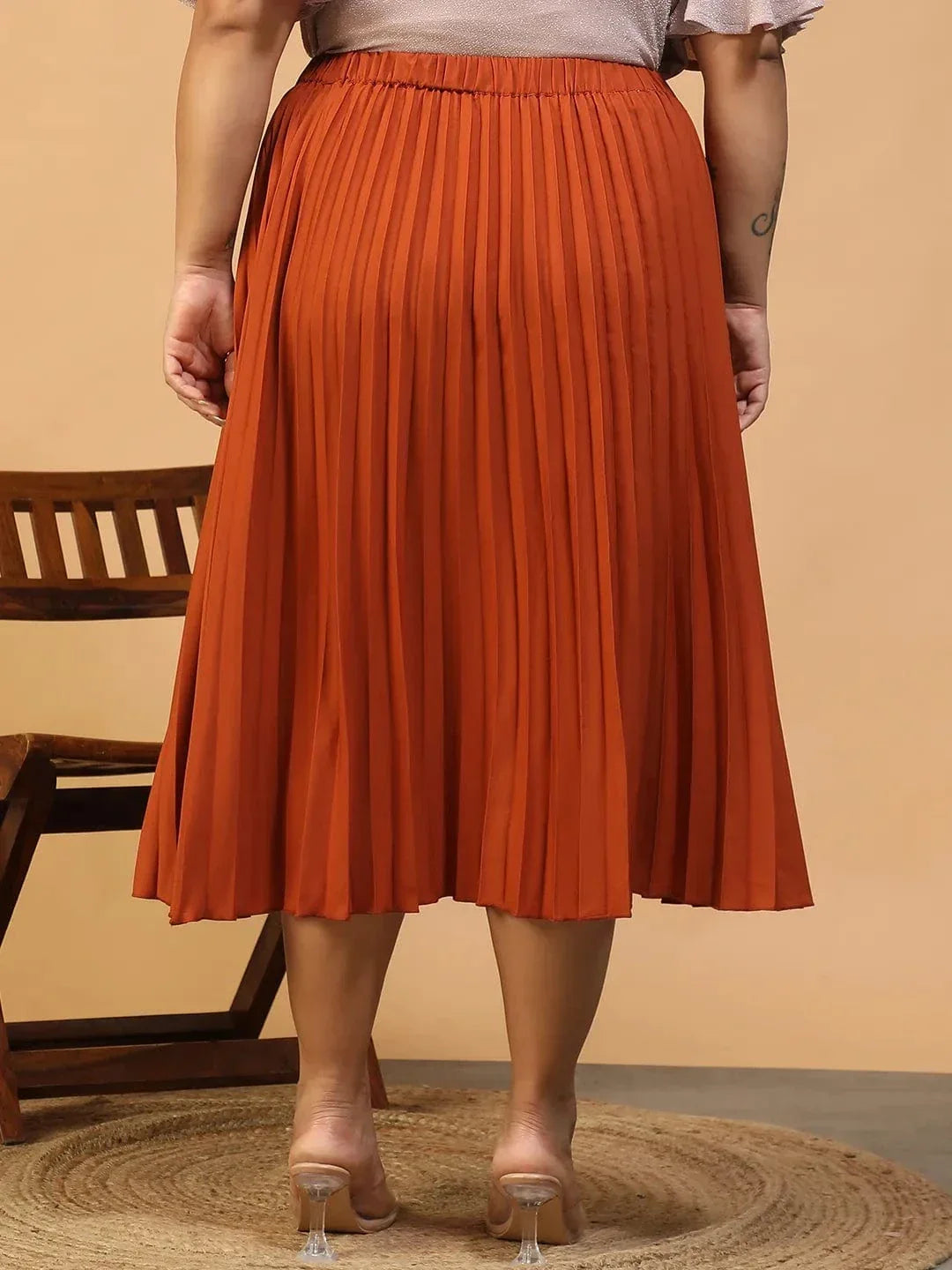 moodcore-rust-elasticated-pleated-plus-size-women-skirt