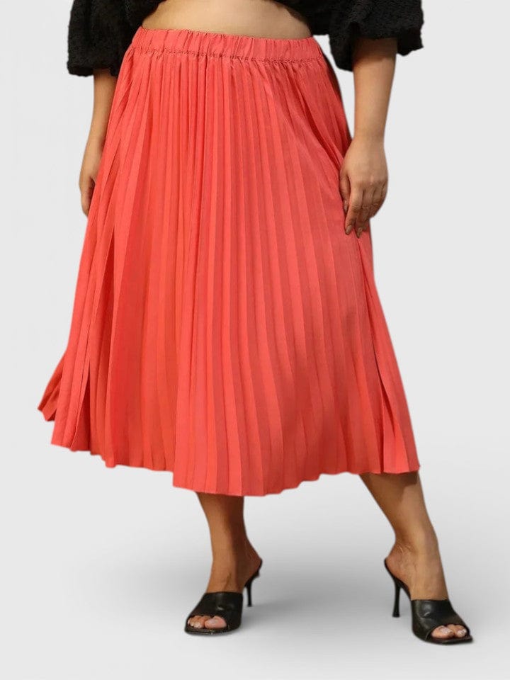 Plus Size Coral Skirt