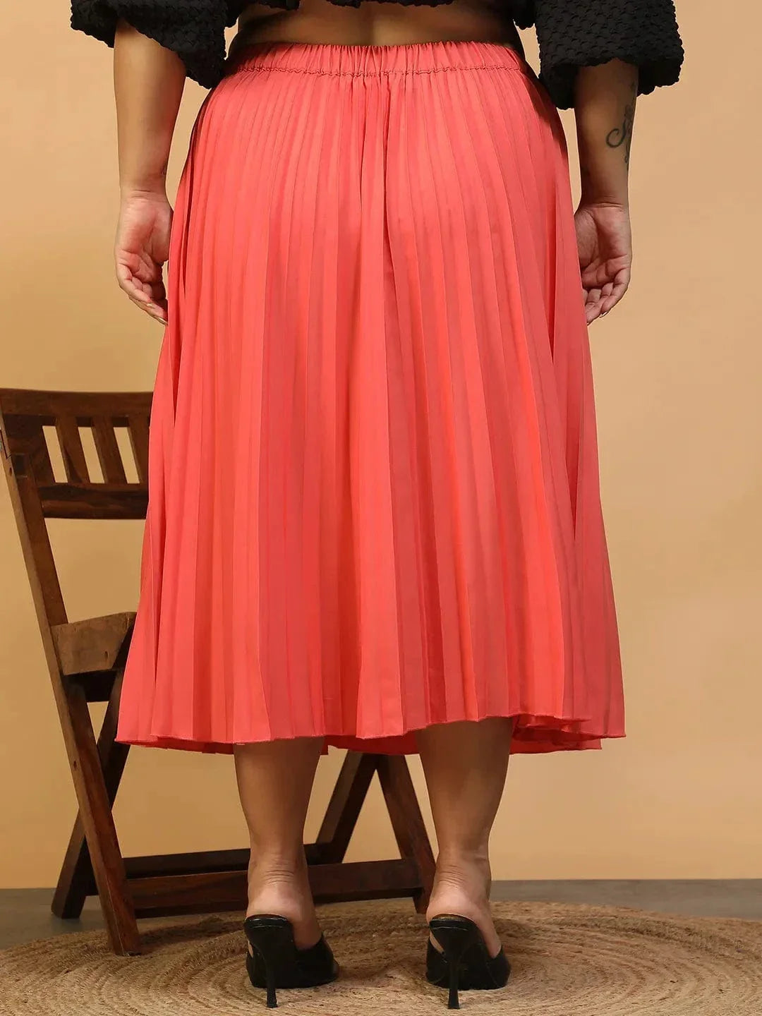 Plus Size Coral Skirt