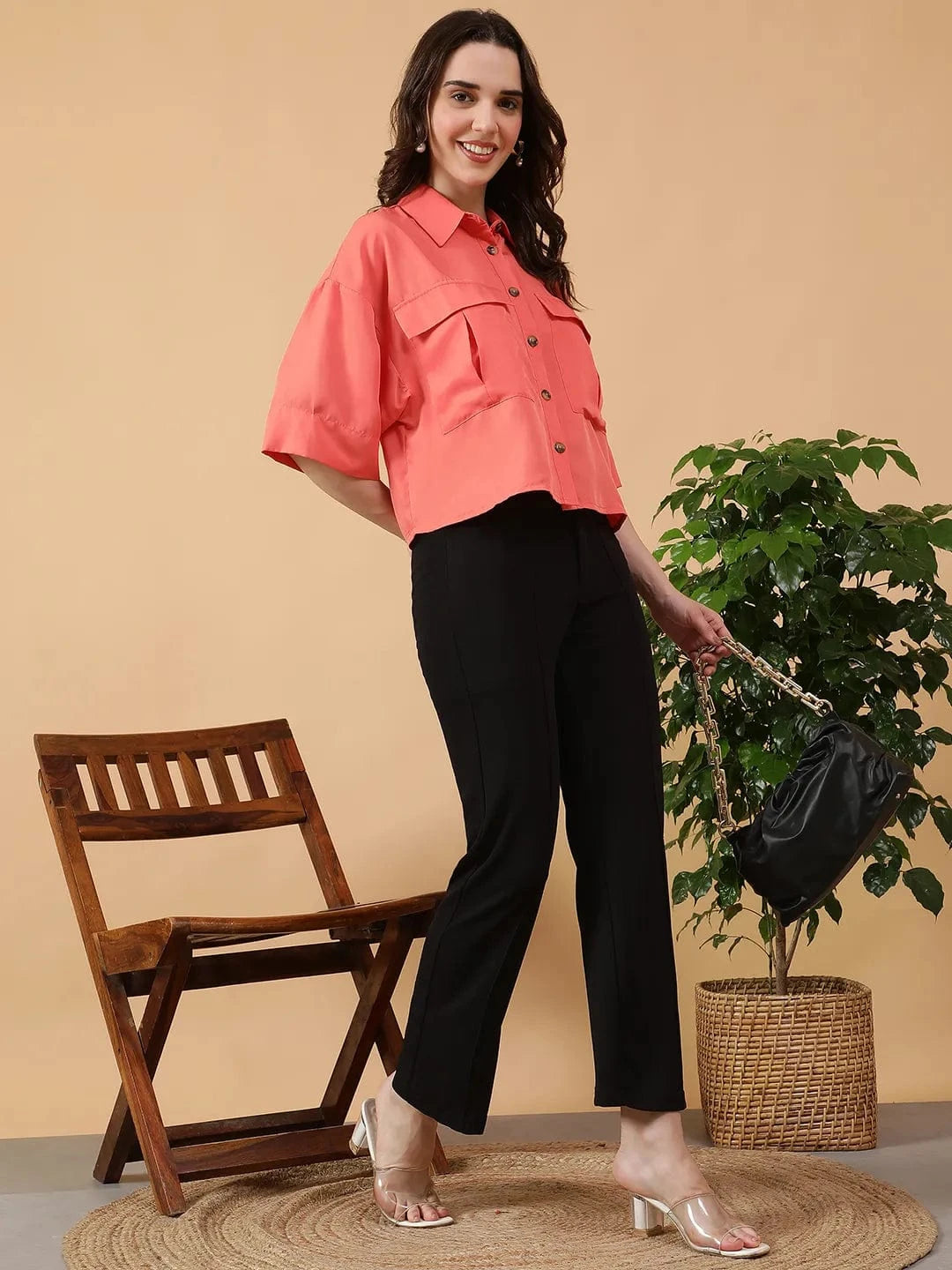 Women Coral Shirt
