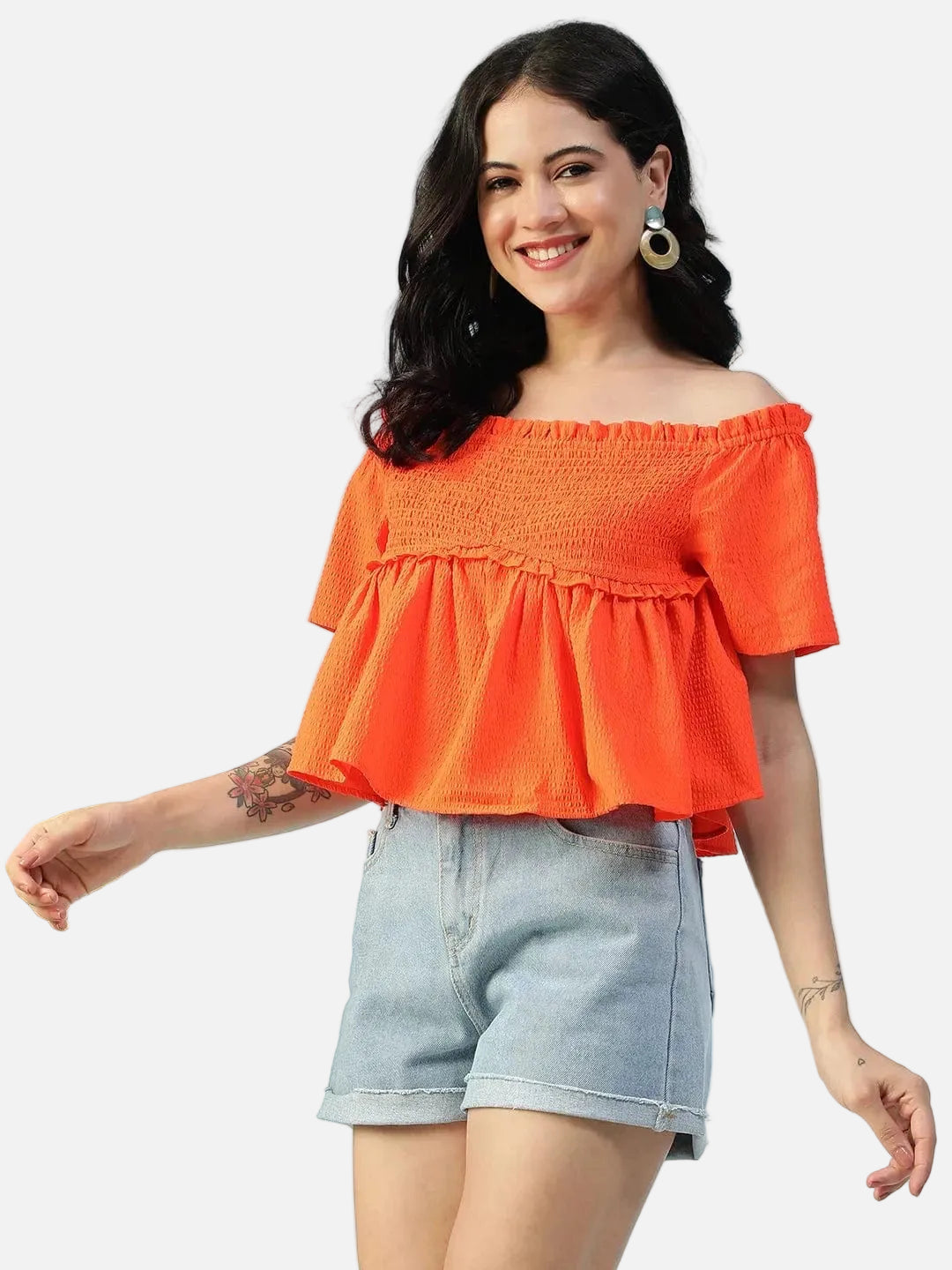 Women Orange Top