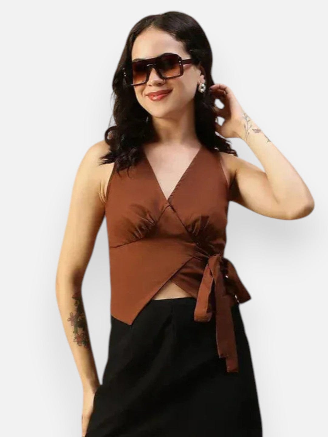 Women Brown Top