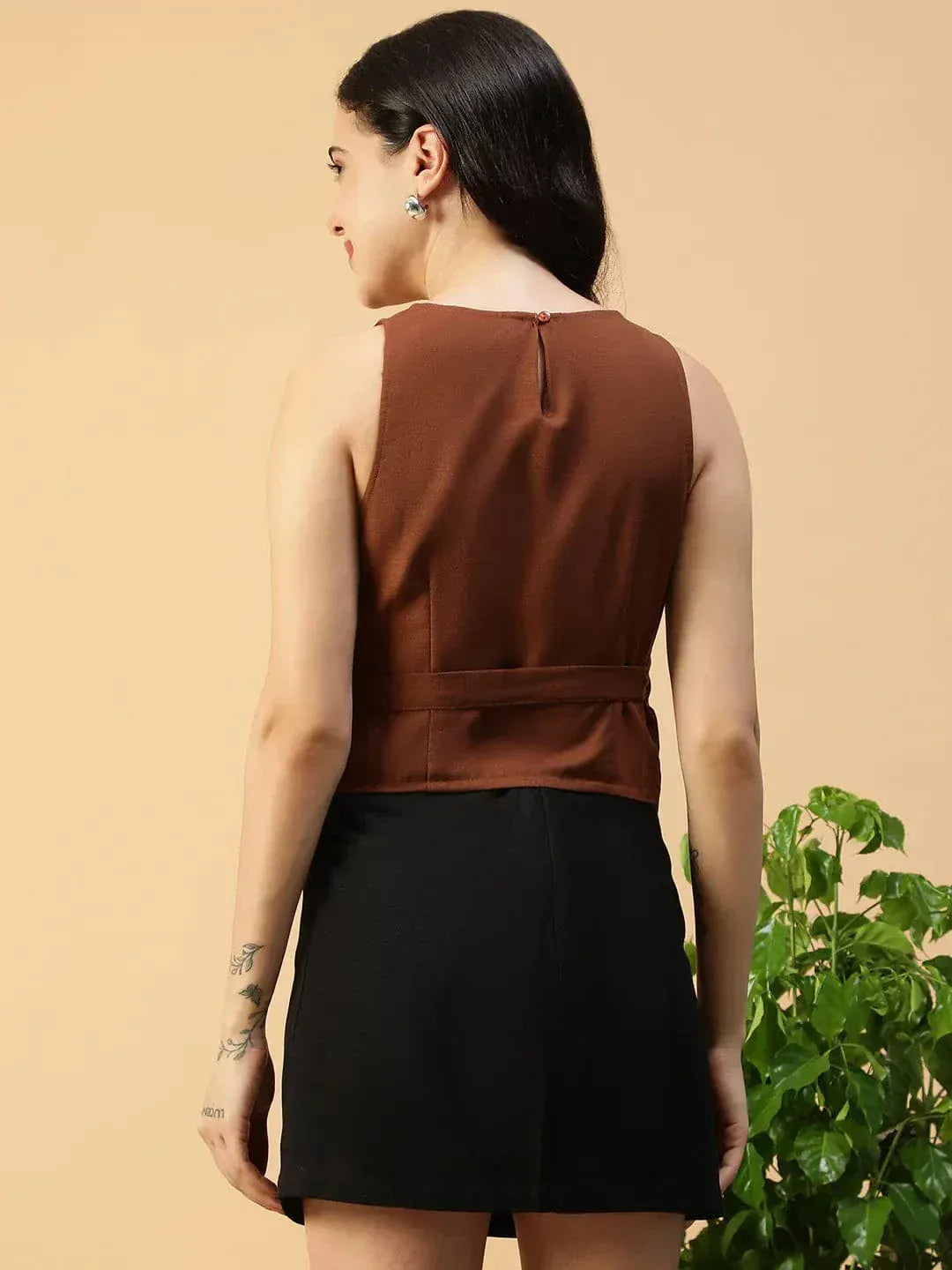 Women Brown Top
