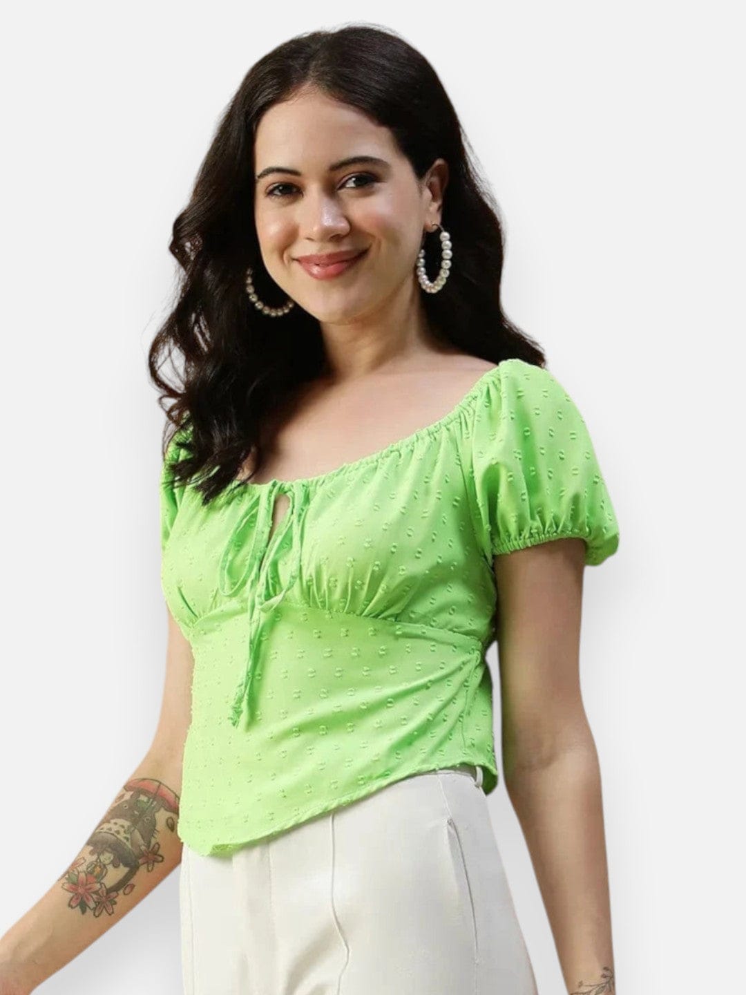 Women Green Top
