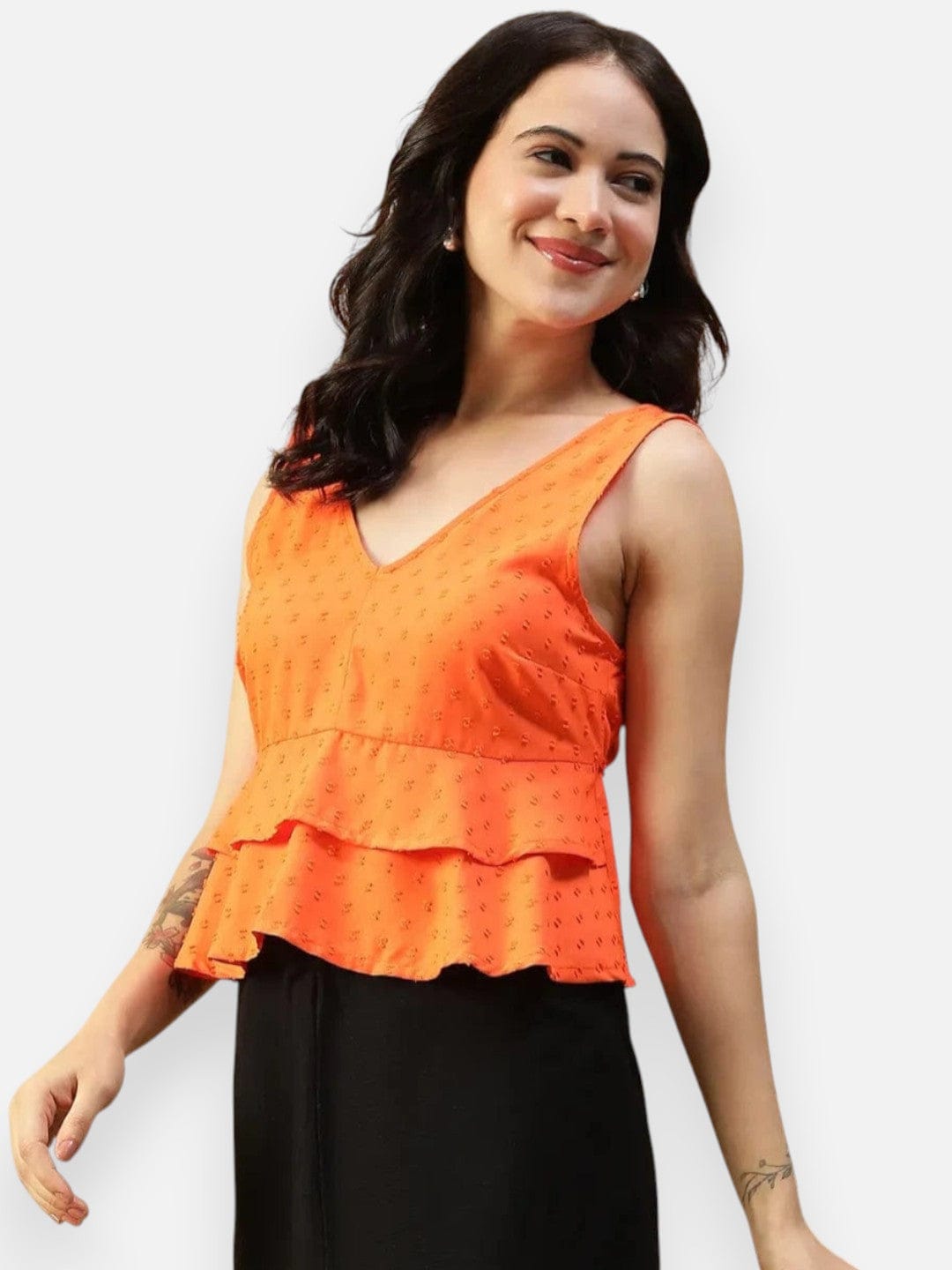Women Orange Top