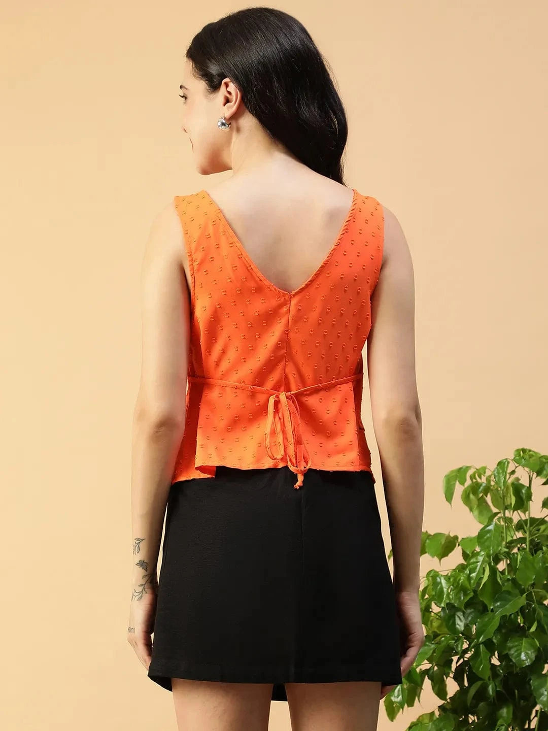 Women Orange Top