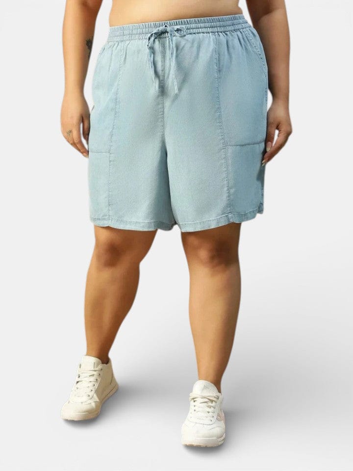 Plus Size Blue Short