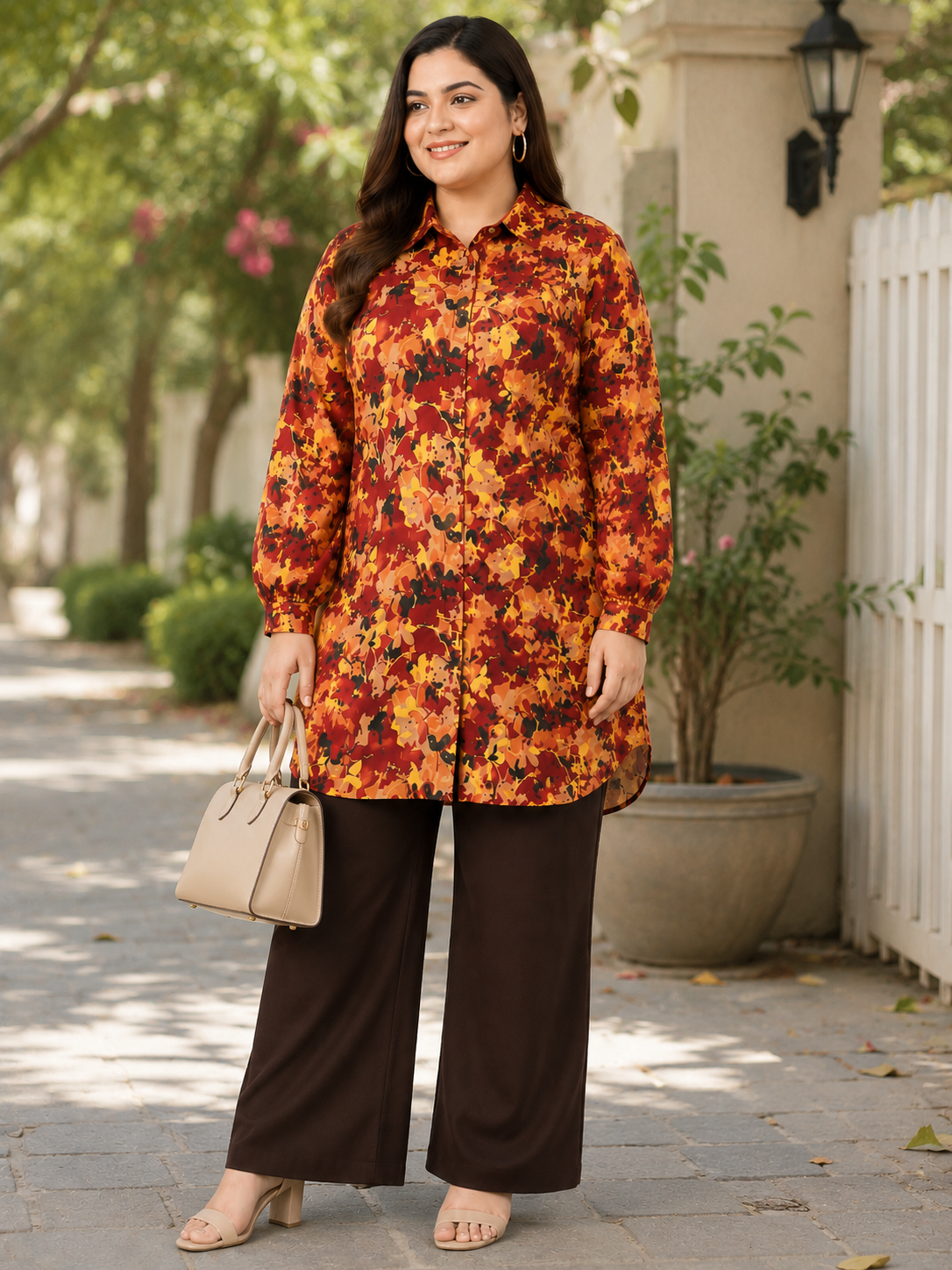 plus size tunic multicolor rayon