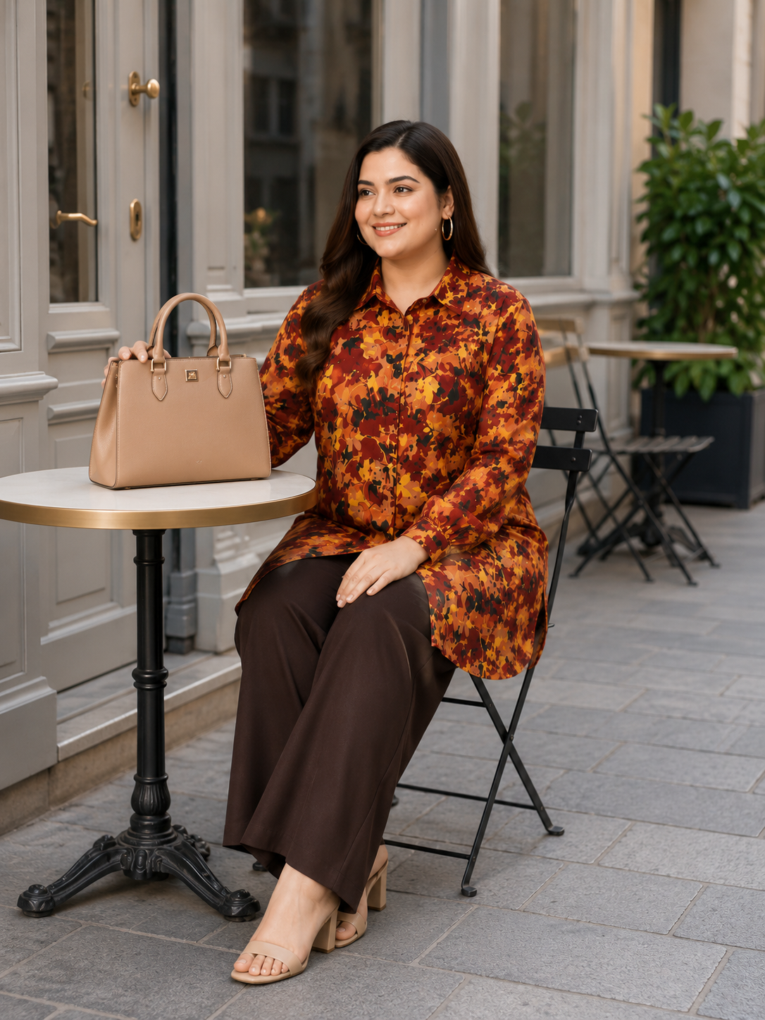 plus size tunic multicolor rayon