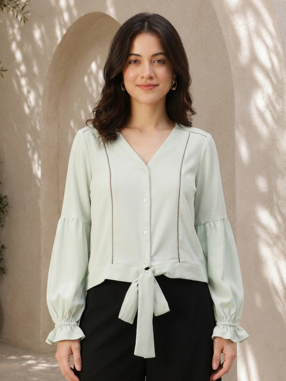 Women Light Green Top