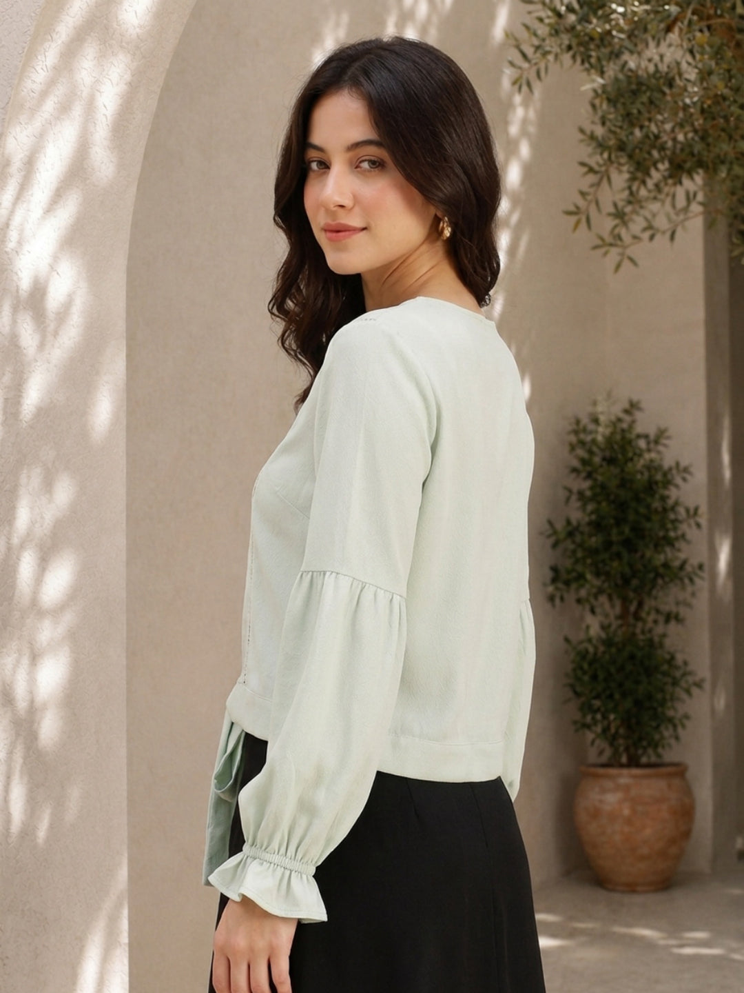 Women Light Green Top